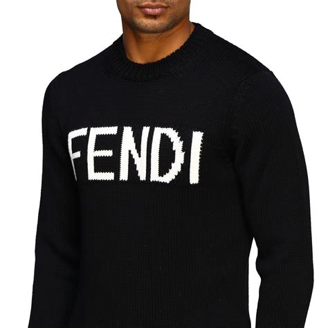 fendi black crew neck|Fendi Crew Neck Black Sweaters for Men for sale .